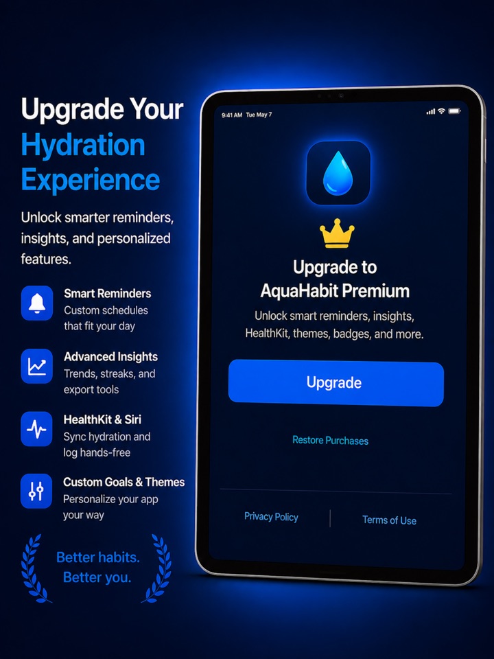 AquaHabit premium features preview