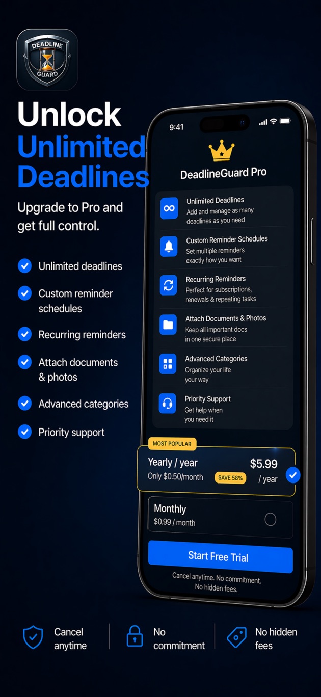 DeadlineGuard Pro preview